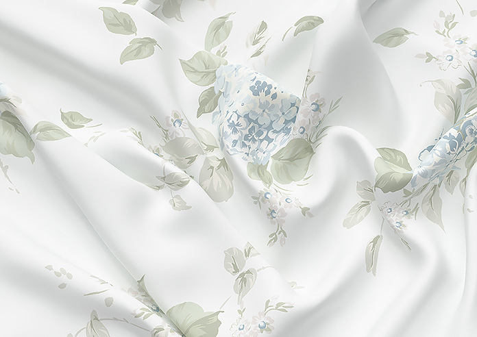 Shabby Chic by Rachel Ashwell Belle Hydrangea, Duck Egg - Twist&Fit Roman Blind - Image 4